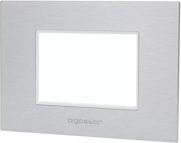 Aigostar Placca 3 moduli 503 in alluminio argento compatibile anche con BTicino Livinglight