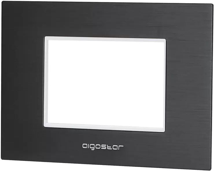 Aigostar Placca 3 moduli 503 in alluminio nera compatibile anche con BTicino Livinglight