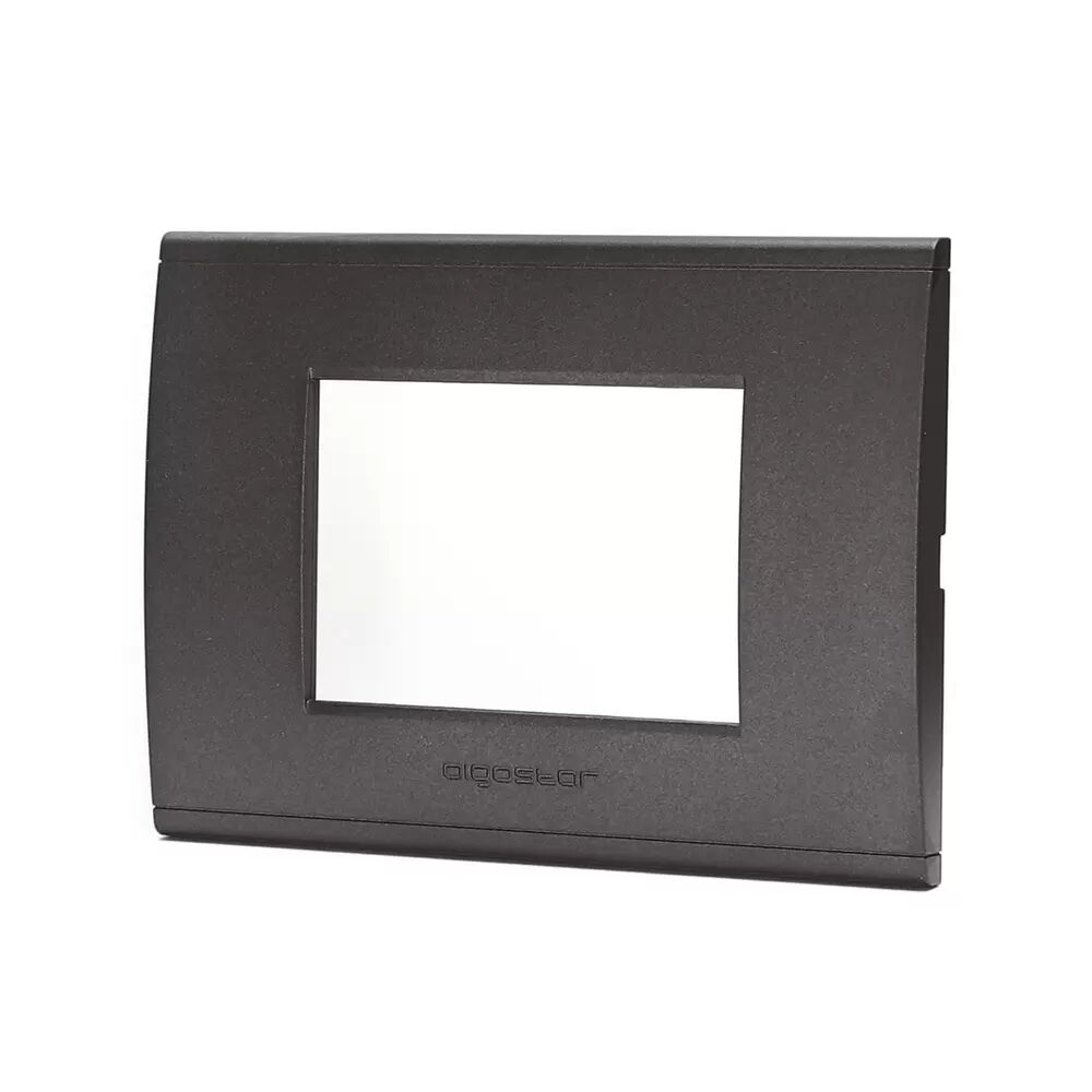 Aigostar Placca 3 moduli 503 in plastica nera compatibile anche con BTicino Livinglight