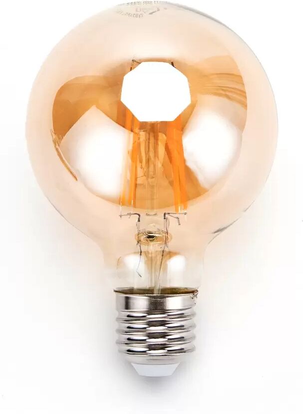 Lampadina Led Vintage a Filamento E27 G80 a globo 6W Bianco caldo 2200K Aigostar