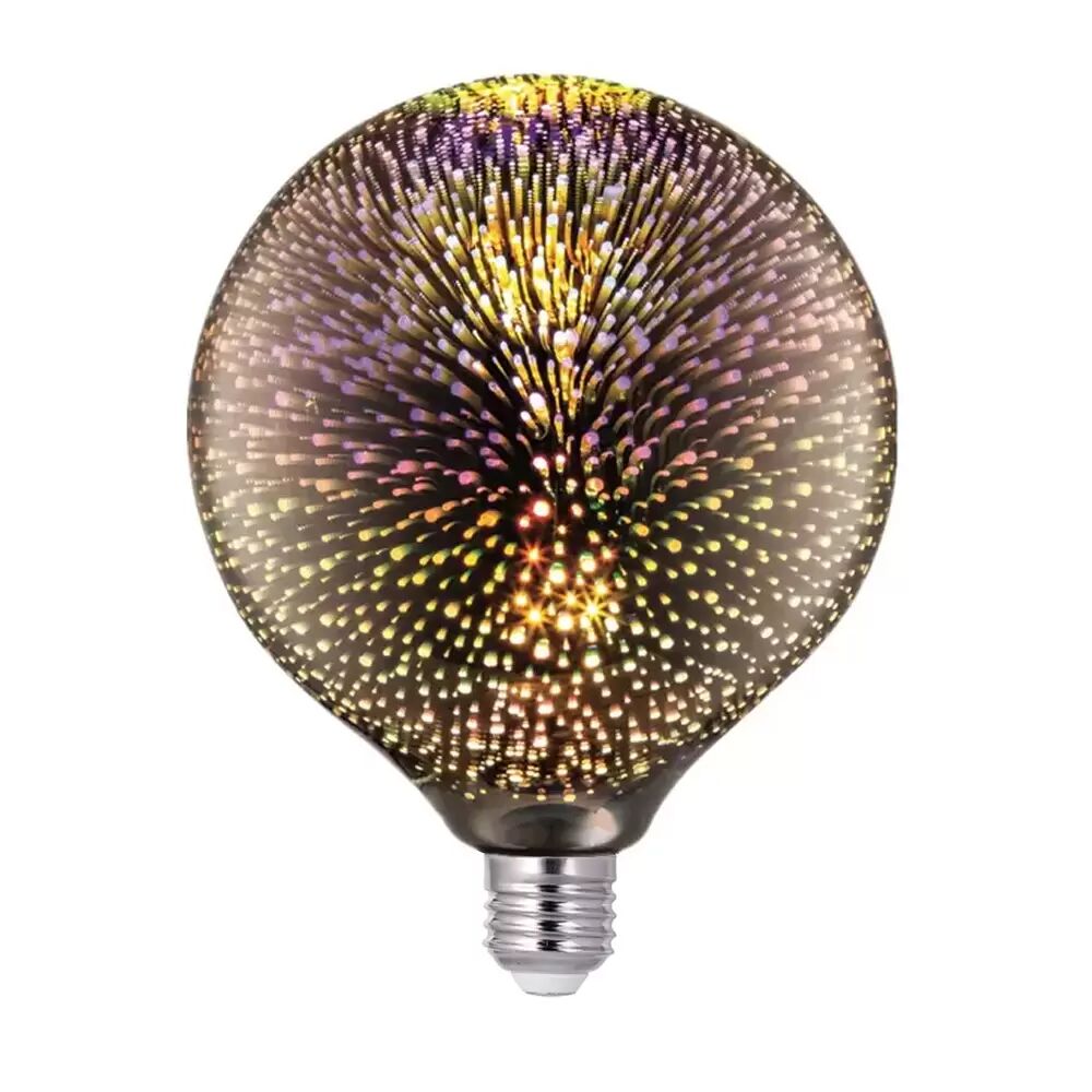 Lampadina Led Fuochi d&#8217;artificio 3D E27 G125 4W decorativa RGB Aigostar