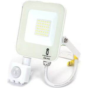 Faro proiettore Led 20W Bianco da esterno IP65 Bianco freddo 6500K con sensore crepuscolare e di movimento Aigostar