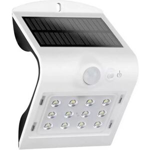 Applique 12 Led 1,5W doppia emissione Bianco con pannello solare IP65 Bianco freddo 6500K e Bianco caldo 3000K con sensore crepuscolare e di movimento Elbat