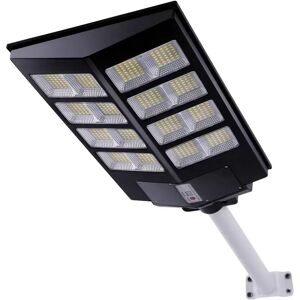 Lampione stradale Led 200W Nero con pannello solare IP66 Bianco freddo 6500K con sensore crepuscolare e di movimento Wisdom