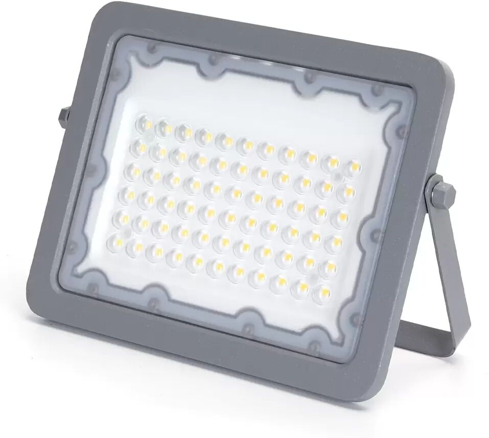 faro proiettore led 50w grigio da esterno ip65 bianco neutro 4000k aigostar