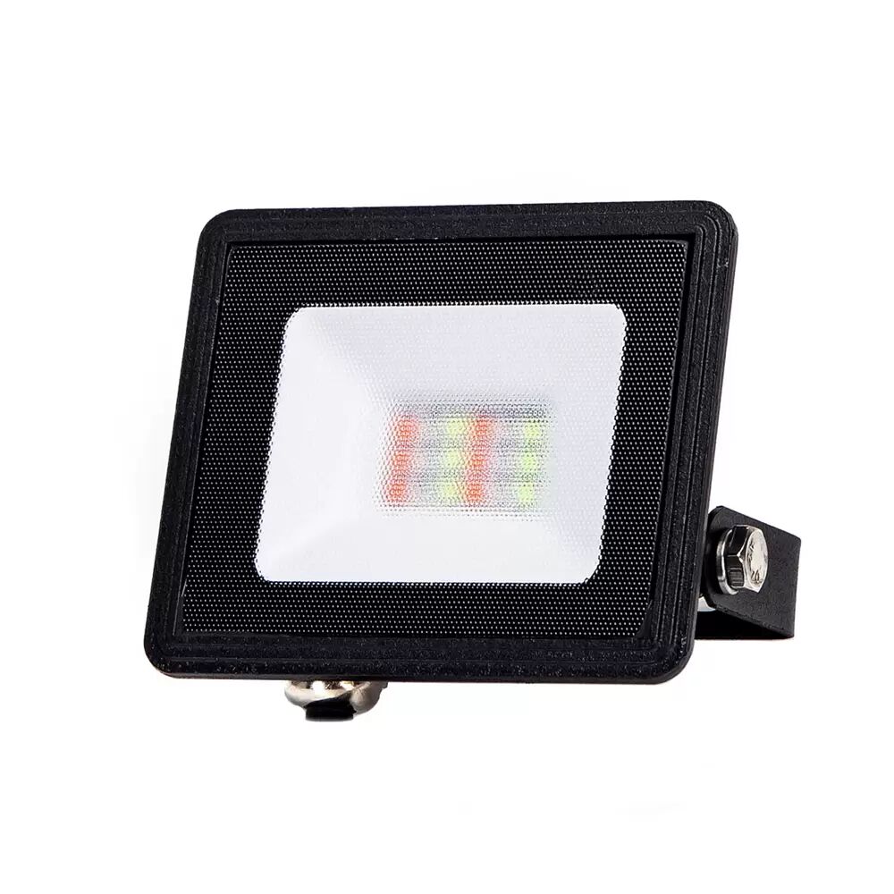 faro proiettore led 10w nero da esterno ip65 rgb luce regolabile e dimmerabile con telecomando aigostar