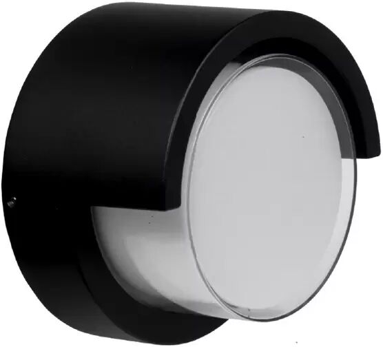 Applique Led da parete 12W Rotondo Nero IP65 Bianco neutro 4000K Wisdom