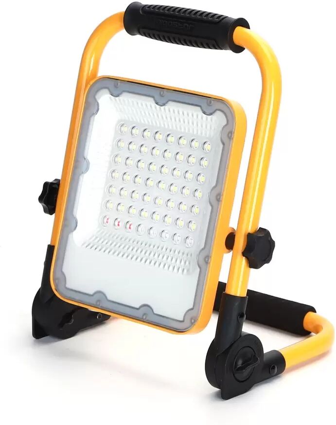 Faro Led da lavoro portatile 30W Nero e giallo Alimentazione a batteria IP65 Bianco freddo 6500K Dimmerabile Aigostar