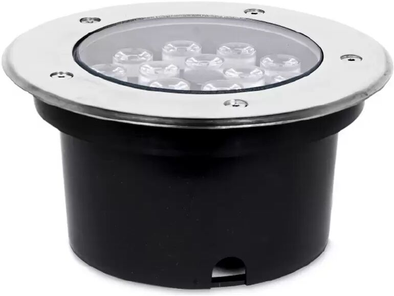 Segnapasso carrabile Led 15W da incasso Rotondo Argento satinato IP65 Bianco freddo 6000K Wisdom