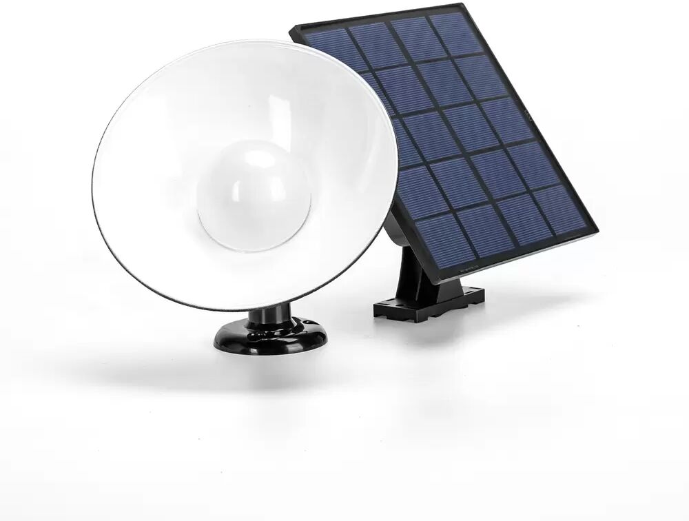 Applique Led da parete 4W Nero con pannello solare e sensore crepuscolare e di movimento IP65 Dimmerabile temperatura colore regolabile con telecomando Aigostar