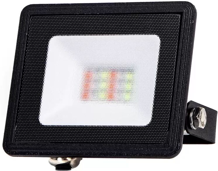 Faro proiettore Led 10W Nero da esterno IP65 RGB luce regolabile e dimmerabile con telecomando Aigostar