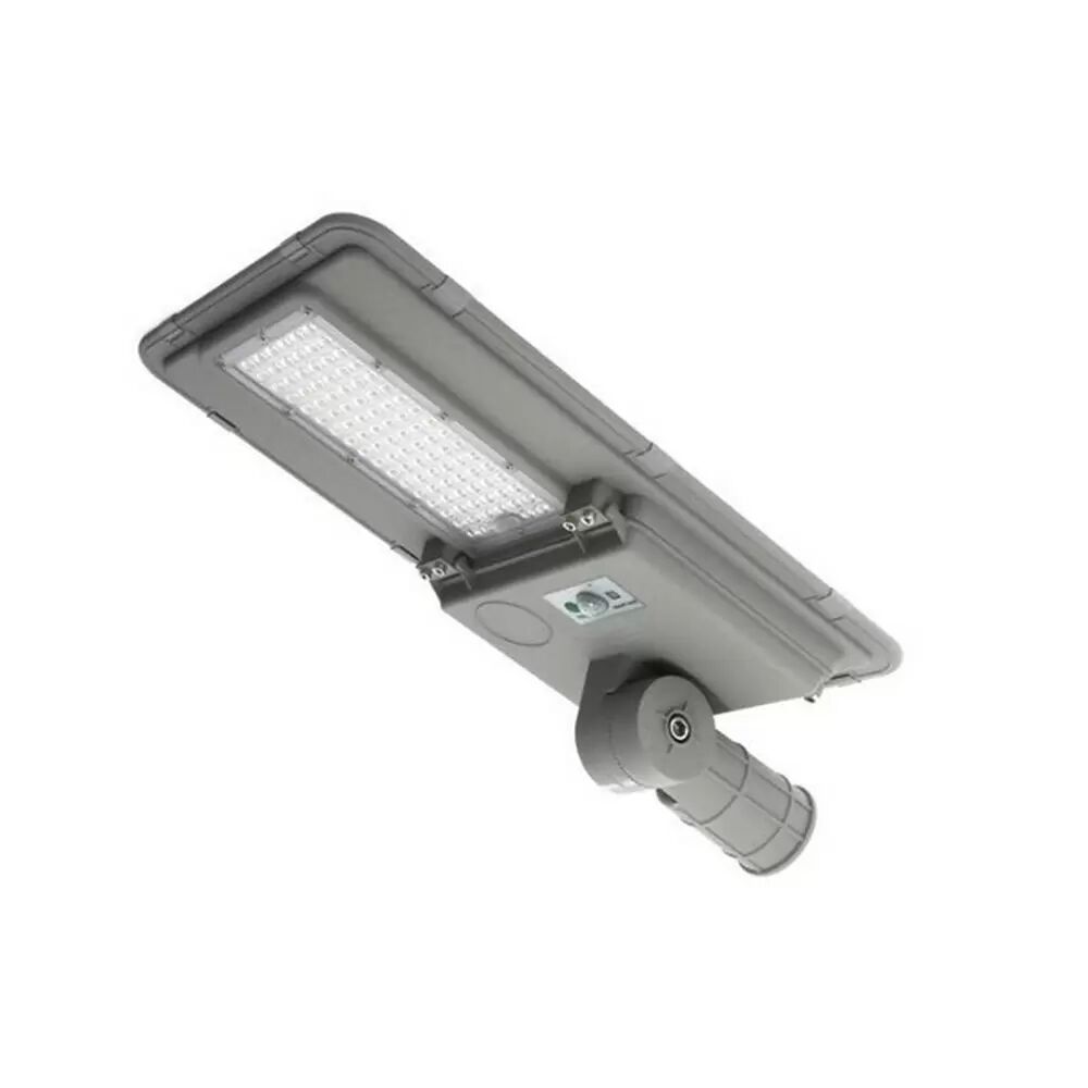 Lampione stradale Led 100W Grigio con pannello solare IP65 Bianco freddo 6000K con sensore crepuscolare e di movimento M LEDME