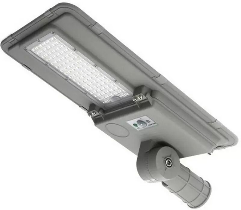 Lampione stradale Led 200W Grigio con pannello solare IP65 Bianco freddo 6000K con sensore crepuscolare e di movimento M LEDME