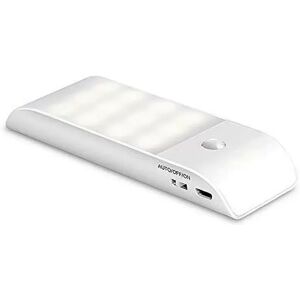 Lampada Led portatile Rettangolare Bianca 3W 12 Led ricaricabile USB con sensore di movimento Bianco freddo 6000K M LEDME