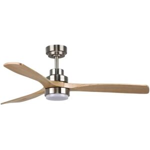 Lampadario Ventilatore da soffitto Nickel Wood 18W illuminazione Led regolabile con telecomando M LEDME