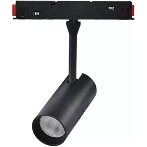 Faretto Led da binario magnetico 16mm 7W nero orientabile Bianco neutro 4000K M LEDME