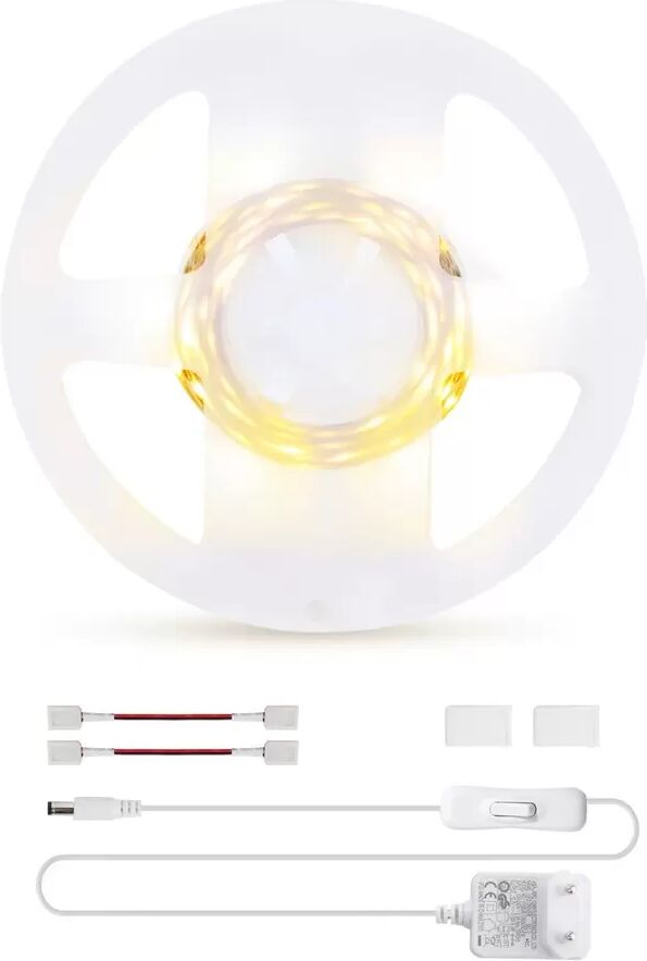 Kit Striscia Led 12V 6,5W SMD 2835 3 metri IP20 Bianco Caldo 3000K Aigostar