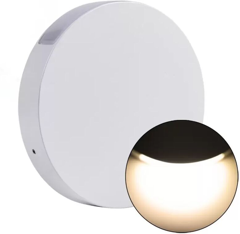 Applique Led da parete slim 6W rotonda Bianco Doppia emissione Bianco caldo 3000K Wisdom