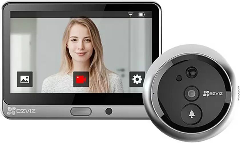 Spioncino Smart EZVIZ DP2C WiFi Full HD 1080p a batteria con videocitofono LCD campanello e audio bidirezionale