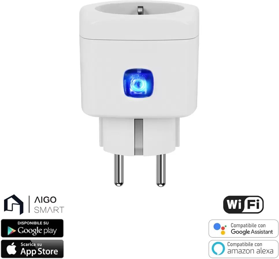 Presa Smart spina Shuko WiFi 10A Aigostar