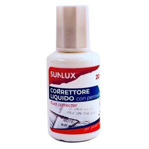 Offertecartucce.com Correttore Sunlux liquido da 20 ml in boccetta con pennello 1 pz.