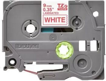 Offertecartucce.com Nastro per etichettatrice compatibile Brother TZE-222 TZe TAPE Laminato da 9 mm (Rotolo 8 metri) ROSSO SU BIANCO