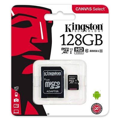 Kingston Micro SD HC 128GB Kingston Class 10 SDCS/128GB