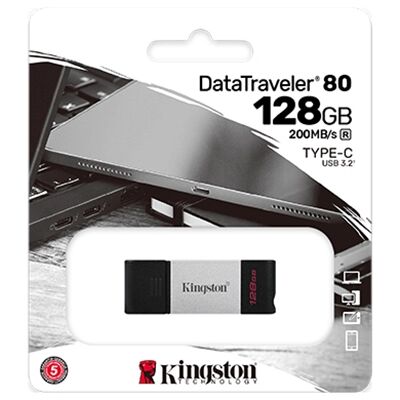 Kingston Pen Drive 128GB Kingston USB Type-C 3.2 DT80/128GB