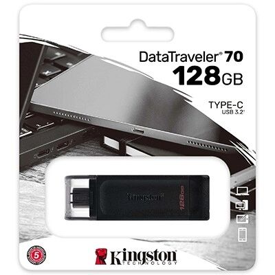 Kingston Pen Drive 128GB Kingston USB 3.2 Type-C DT70/128GB