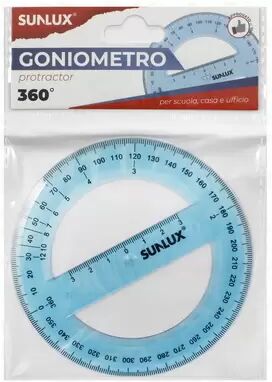 Offertecartucce.com Goniometro Sunlux Protractor 360 gradi 12cm azzurro 1 pz.