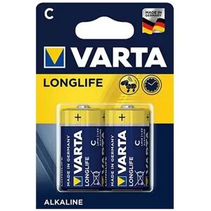 Offertecartucce.com Varta Longlife 2 Batterie mezzatorcia C 1,5V Alcaline