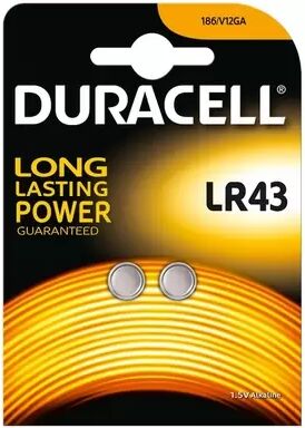 Offertecartucce.com Duracell 2 Batterie bottone LR43 1,5V Litio