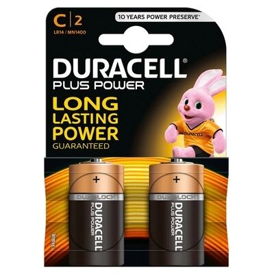 Offertecartucce.com Duracell Plus Power 2 Batterie mezzatorcia C 1,5V Alcaline