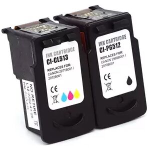 Offertecartucce.com 2 Cartucce Canon PG-512 e CL-513 Multipack Nero + Colore compatibile per Canon PIXMA MP252