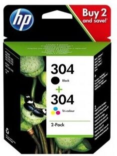 Cartuccia Hp 3JB05AE Multipack 304 (Conf. da 2 pz.) originale NERO+COLORE