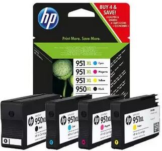 Cartuccia originale Hp C2P43AE Multipack 950XL/951XL (Conf. da 4 pz.) NERO+COLORE