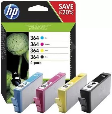 Cartuccia originale Hp N9J73AE Multipack 364 (Conf. da 4 pz.) NERO+COLORE