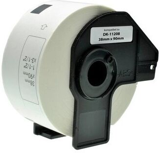 Offertecartucce.com Etichette adesive per etichettatrice compatibile Brother DK-11208 DK Label da 38&#215;90 mm (Rotolo 400 etichette) BIANCO