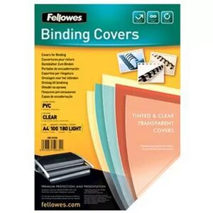 Offertecartucce.com Copertina trasparente Fellowes Clear per rilegatura A4 180 micron conf. 100 pz.