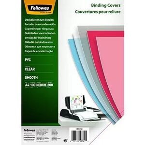 Offertecartucce.com Copertina trasparente Fellowes Clear per rilegatura A4 200 micron conf. 100 pz.