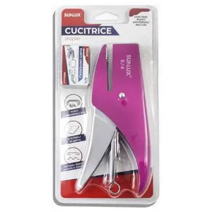 Offertecartucce.com Cucitrice Sunlux a pinza passo 6/4 colore fucsia 1 pz.