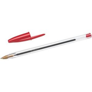 Offertecartucce.com Penna Bic Cristal A Sfera Medium Classic Rossa 1 Mm Conf. 50 Pz.