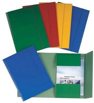 Offertecartucce.com Cartelle Esselte blu 3 lembi plastificate 25&#215;35 cm conf. 5 pz.