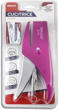 Offertecartucce.com Cucitrice Sunlux a pinza passo 6/4 colore fucsia 1 pz.