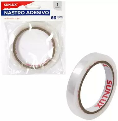 Offertecartucce.com Nastro Sunlux adesivo 15 mm x 66 mt trasparente conf. 1 pz.