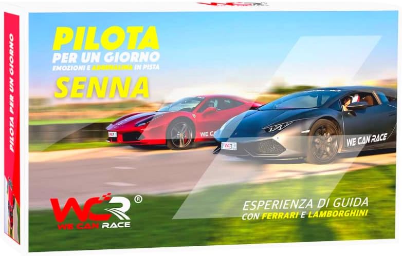 box cofanetto regalo senna - pilota per un giorno ! - da 1 a 2 giri consecutivi in base al circuito scelto! guida in pista ferrari lamborghini porsche alfa - esperienza in pista - azienda affiliata a wonderbox smartbox esperienza 3