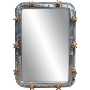 Specchio d'epoca con cornice in alluminio, 190