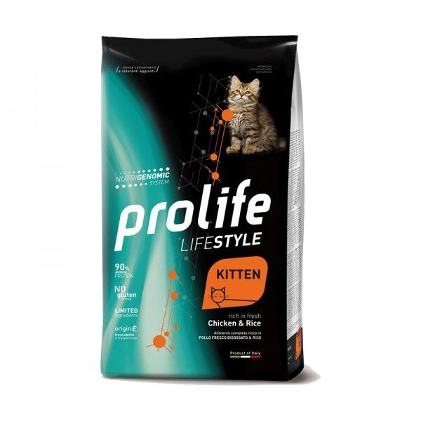 prolife cat life style kitten pollo e riso - 400 g