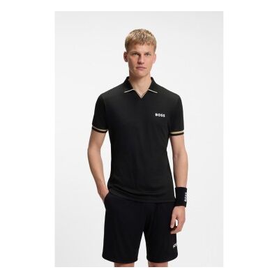 Boss per uomo. 50559200 Polo Active slim fit nera (3XL), Nero, Casual, Sportivo, Multisport, Poliestere, Manica corta Boss per uomo. 50559200 Polo Active slim fit nera (3XL), Nero, Casual, Sportivo, Multisport, Poliestere, Manica corta