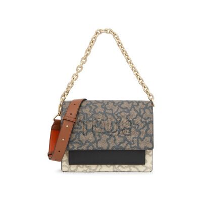 TOUS per donna. 2001799554 Borsa a tracolla M.audree Chain K Icon Beige-Ne grigio (OSFA), Casual, Poliuretano TOUS per donna. 2001799554 Borsa a tracolla M.audree Chain K Icon Beige-Ne grigio (OSFA), Casual, Poliuretano